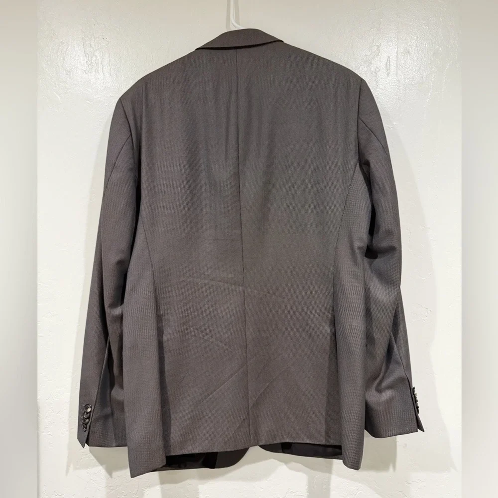 Hugo Boss Brown Wool Silk Blend Blazer size US 42/R